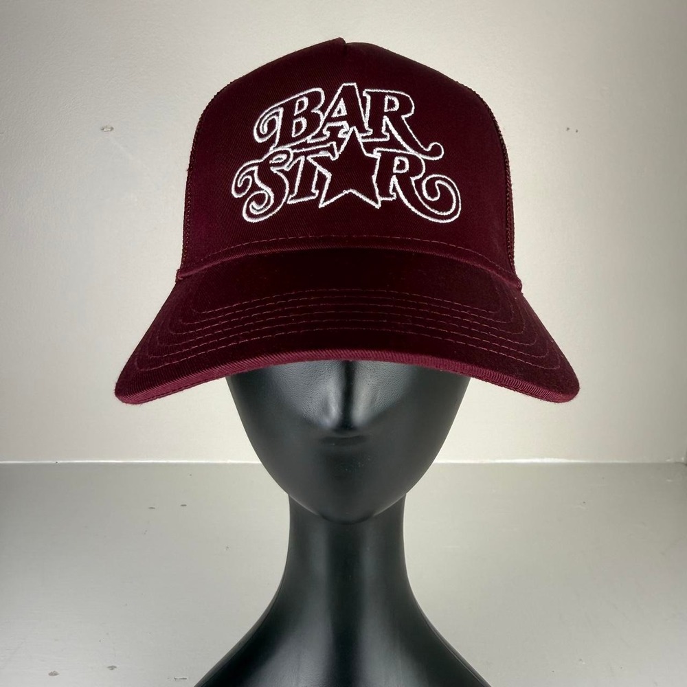 Carter Faith Bar Star Country Music Maroon Mesh Snapback Trucker Hat
